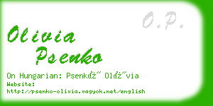 olivia psenko business card